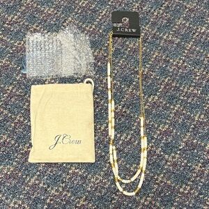 New J.Crew layered chevron bead necklace